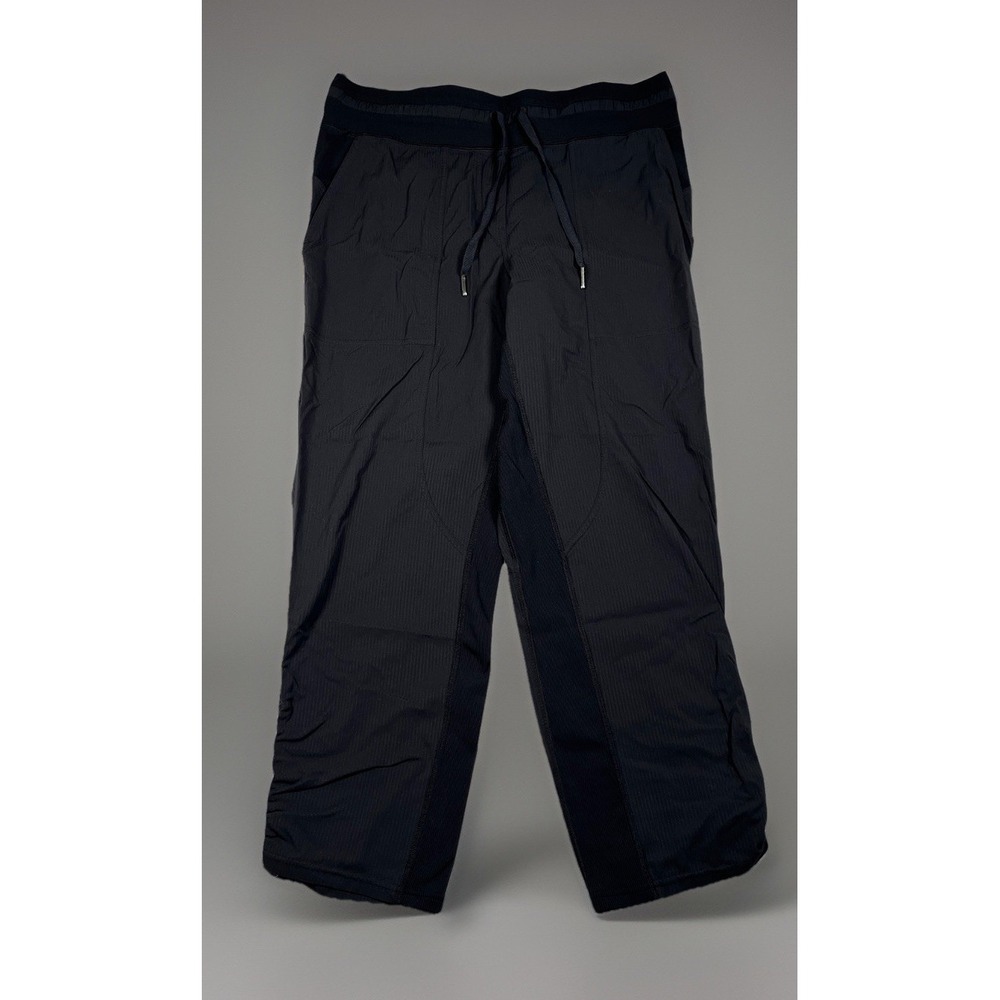 Lululemon Dance Studio Crop‎ *25" Size 8 Black Ruched Cinch Hems